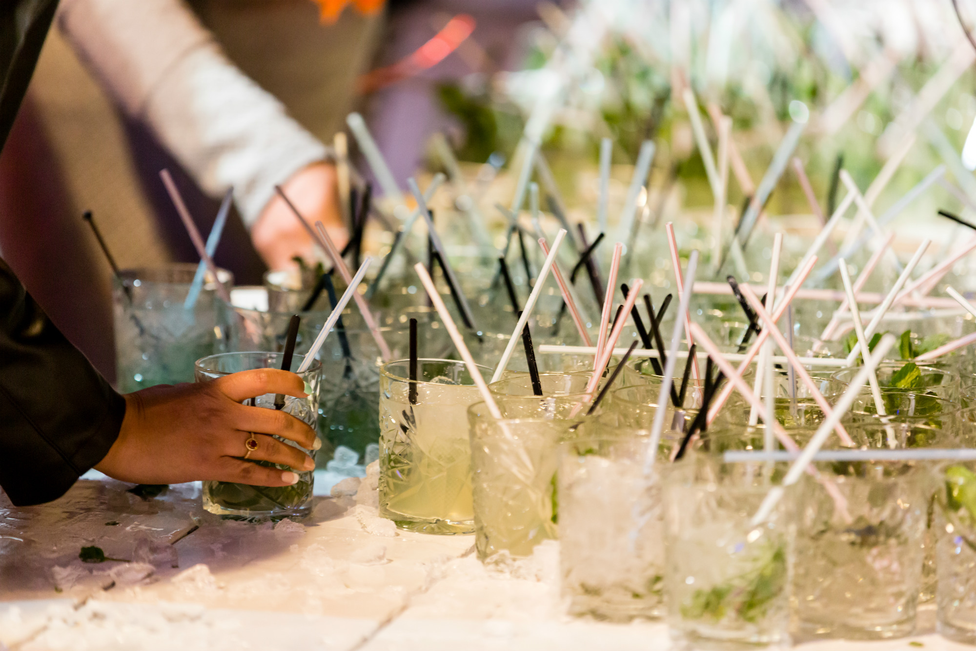 Drankjes in de rijtuigenloods